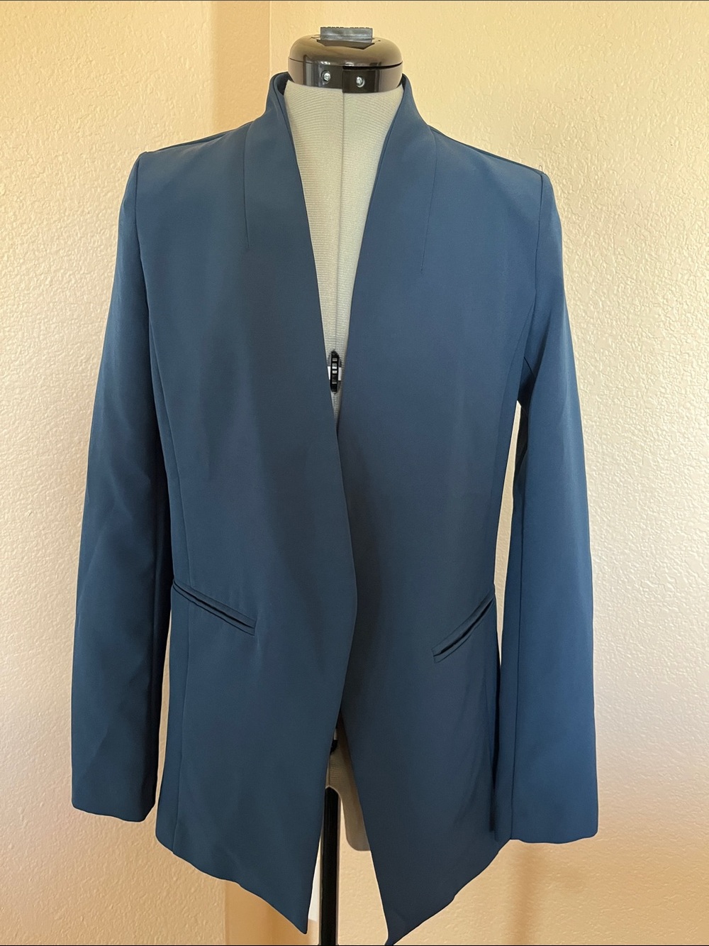 bagatelle Teal or bluish Open-Front Lapelless Blazer
